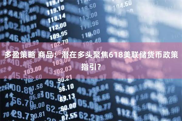 多盈策略 商品：潜在多头聚焦618美联储货币政策指引？